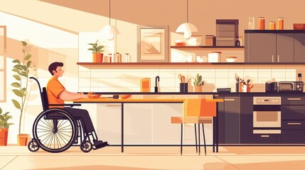 Modern Accessible Kitchen with Natural Light