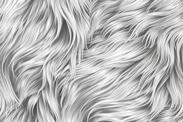 Coloring book illustration of a beautiful gray fur texture pattern