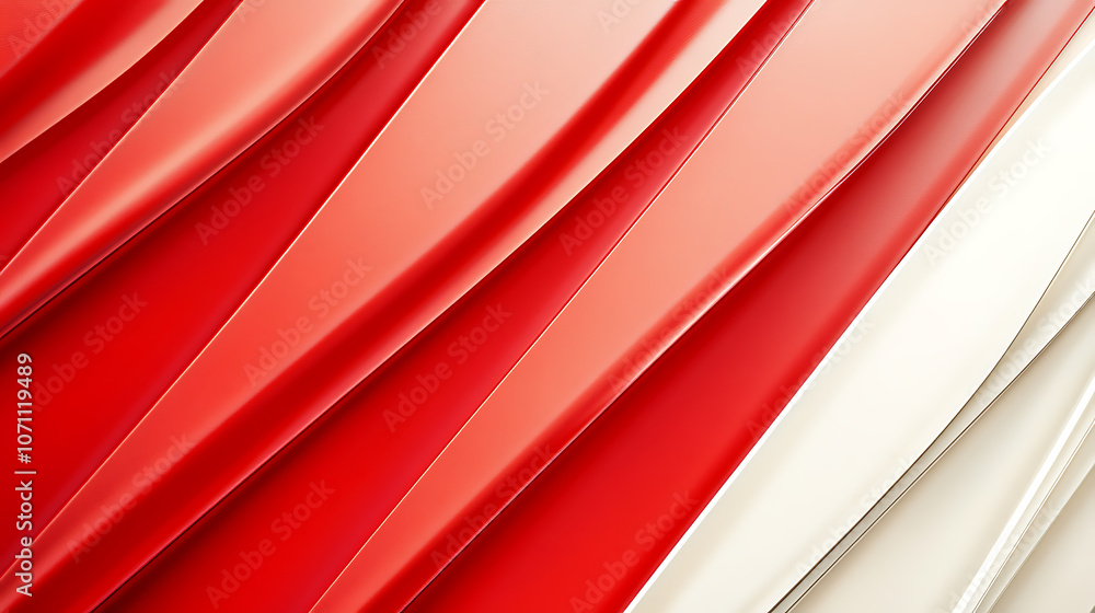 Poster abstract background with diagonal lines in red and white, featuring a grainy texture for an industri