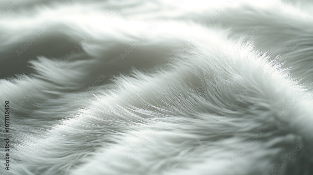 Poster clean white fur texture using abstract background wallpaper design, soft focus and blur concept