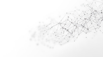 Obraz premium Abstract background with a neural network and neurons Neon gradient style, light grey color, white background