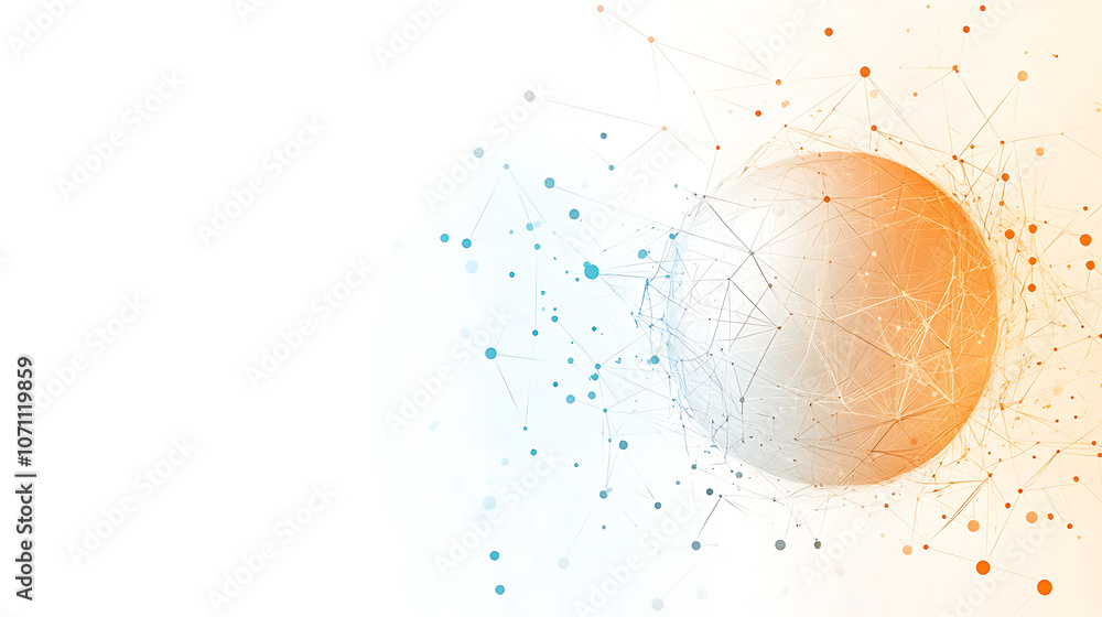 Leinwandbilder abstract global network concept with planet earth and connecting lines and dots, a technology backgr