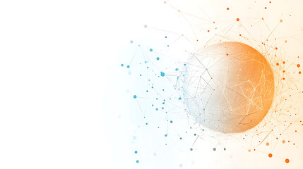 Abstract global network concept with planet Earth and connecting lines and dots, a technology background for the internet of things or business exchange
