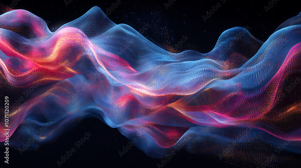 Aufkleber Abstract visualization of data flow and storage, representing data warehousing concepts