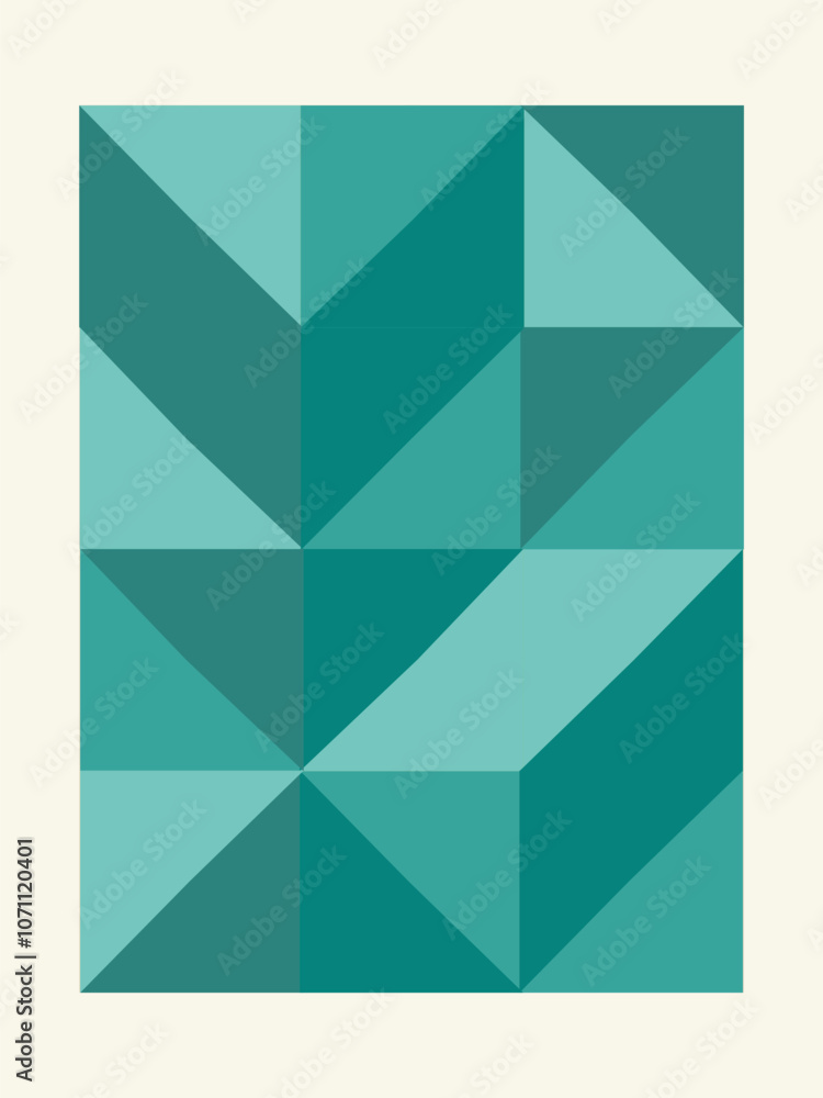 Aufkleber abstract geometric artwork design with simple shapes and figures. vertical pattern graphics with geo