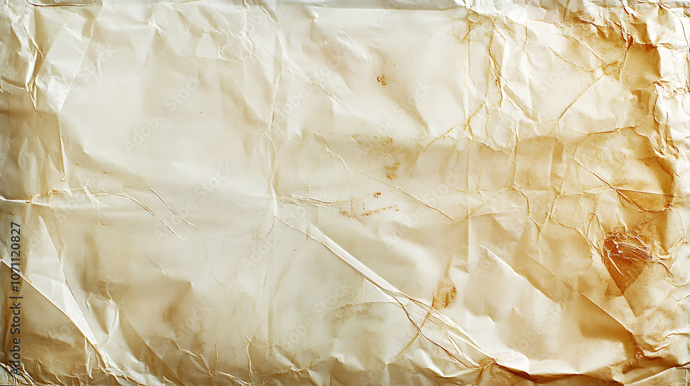 Aufkleber an empty plastic bag displayed on an insulated background, featuring a texture overlay effect of an 
