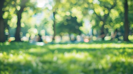 Soft blurred colors of a park picnic creating a peaceful and inviting atmosphere for all to enjoy.