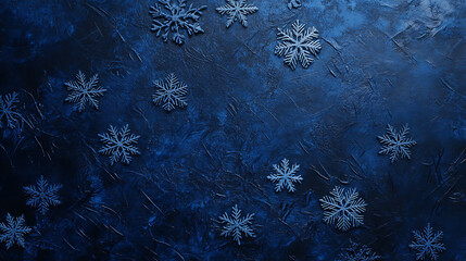 Blue background with dark blue snowflakes dark color palette dark blue gradient background