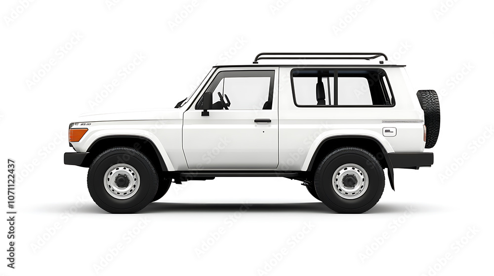 Poster generic and unbranded suv isolated on a white background