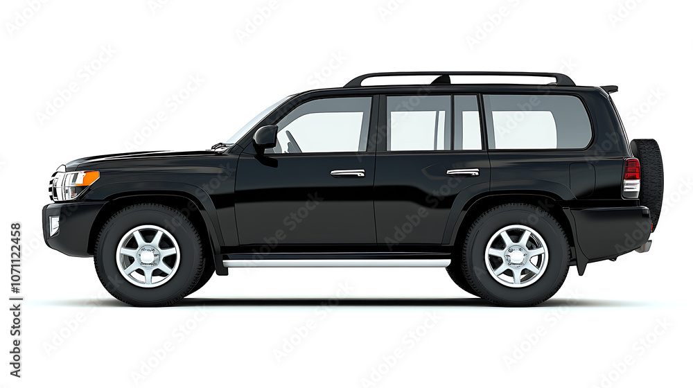 Poster generic and unbranded suv isolated on a white background