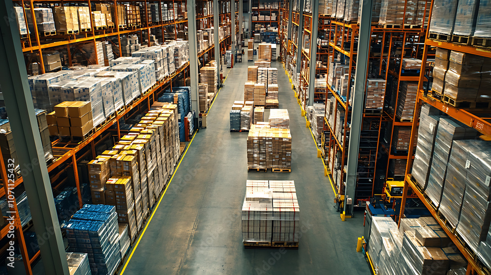 Aufkleber innovative warehouse management software displayed on a computer screen, offering real-time monitori