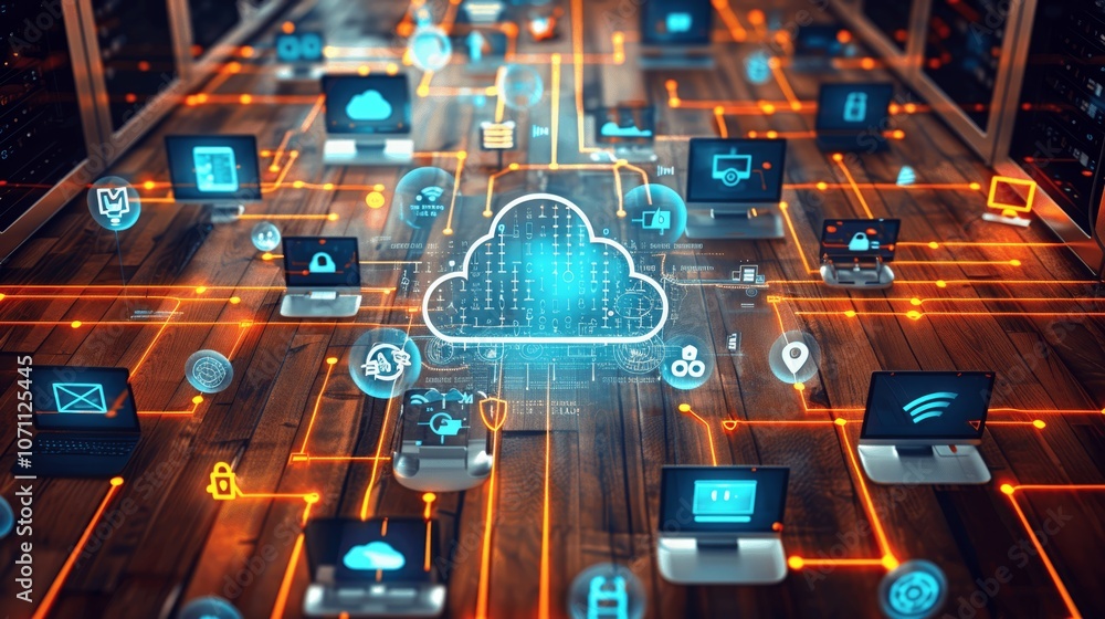 Poster cloud computing technology for document management and collaboration in modern offices