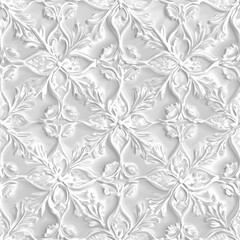 Fototapeta premium Seamless Elegant Snowflake Pattern Perfect for Winter-Themed Decorations and Textiles