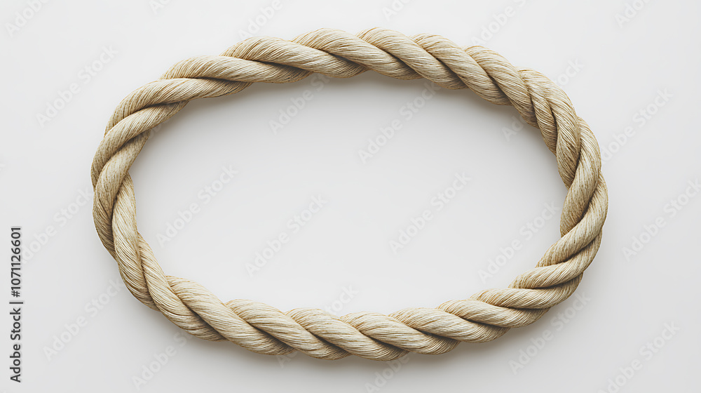 Aufkleber oval rope frame - infinite rope loop set against a white background