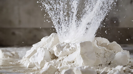 The moisture absorption process of quicklime in action