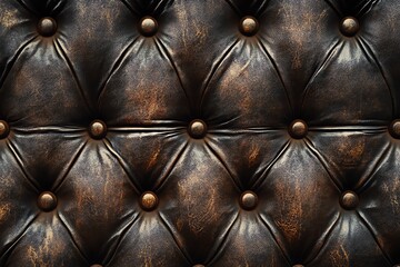 Naklejka premium Dark brown leather texture, classic style, leather.