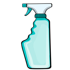 Plastic bottle with spray without background