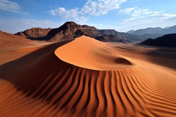 Detailed image of the Sahara Desert on Earth, with endless sand dunes and a vast, dry landscape