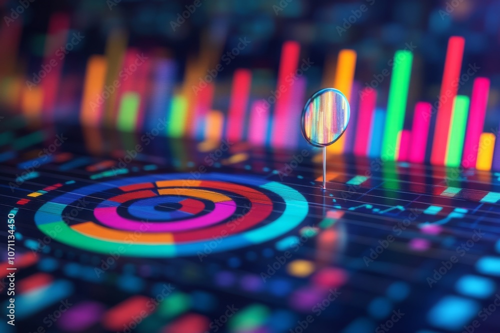 Poster data visualization with pinned target