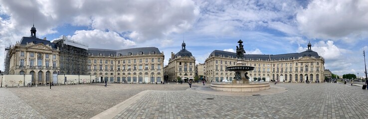 Fototapeta premium Panorama of the Paris, Louvre Museum, France
