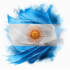 Argentina Abstract National Flag Brush Stock Design 