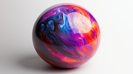 Colorful Abstract Sphere with Swirling Patterns