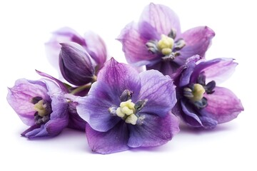Delphinium isolated on white background, close up