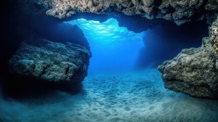 Tranquil Underwater Cave View