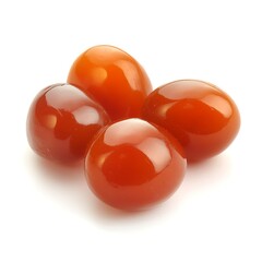 Cornelian cherry isolated on white background, close up