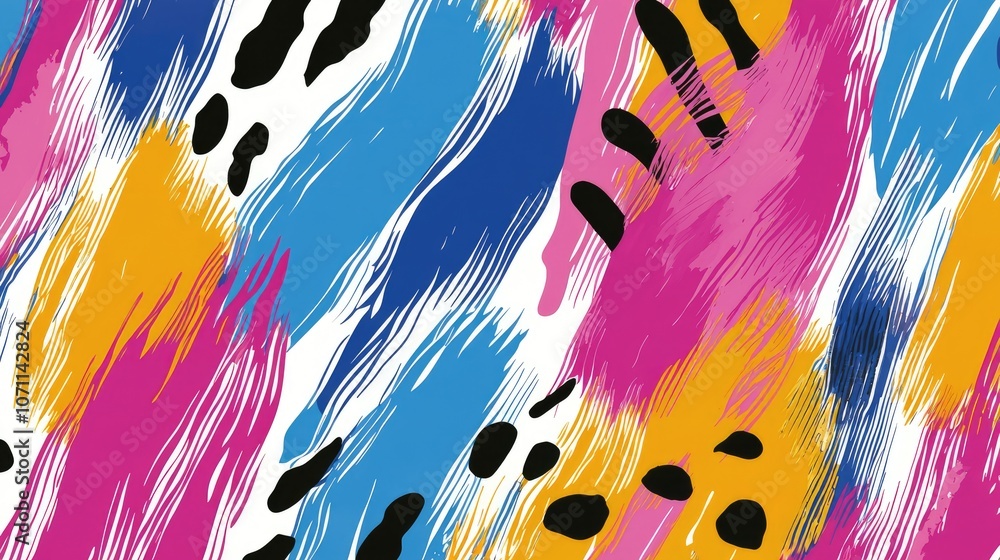 Poster abstract colorful brush stroke pattern.