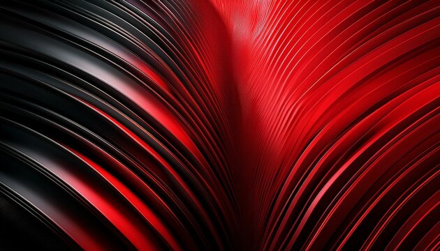 Intense Red and Black 3D Abstract Background, Perfect for Futuristic Designs