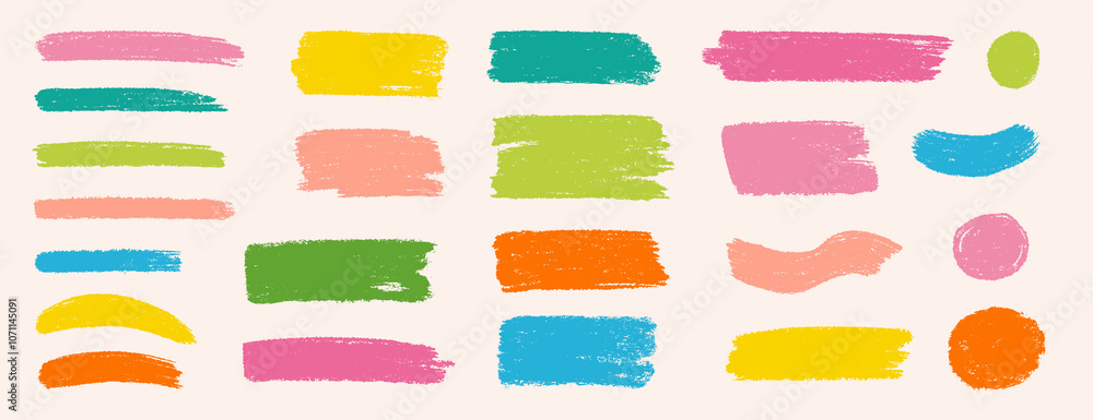 Poster Brush box paint background frame. Brush paint stroke for text box square frame. Vector hand drawn banner background set for highlight design graphic element. Square banner stroke vector illustration.