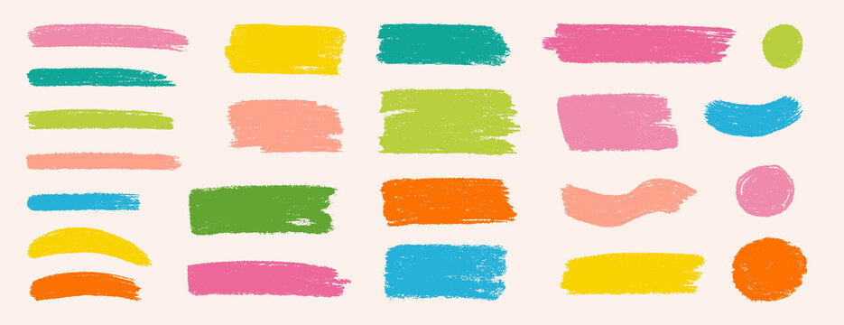 Brush box paint background frame. Brush paint stroke for text box square frame. Vector hand drawn banner background set for highlight design graphic element. Square banner stroke vector illustration.