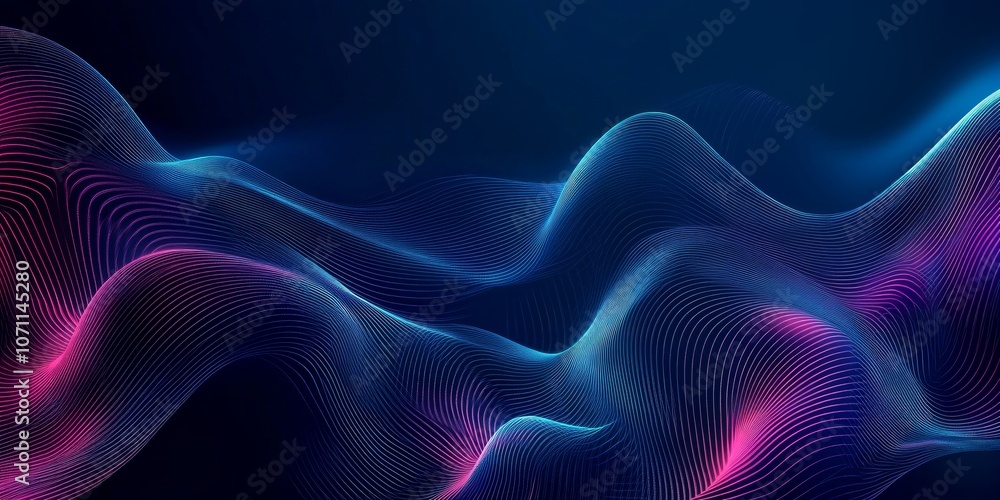 Poster digital abstract background, used for technological processes, neural networks, digital data storage