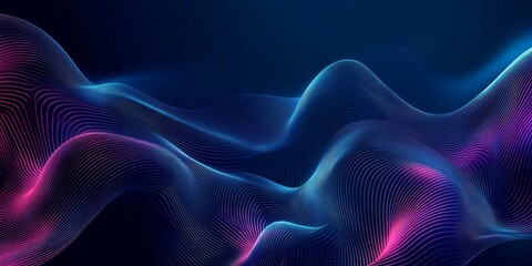 Fototapeta premium Digital abstract background, used for technological processes, neural networks, digital data storage, education, the basics of artificial intelligence. Cybernetic or technological wave banner.