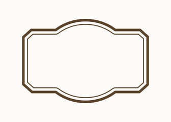 Vintage dark frame. Victorian border in baroque style. Luxury divider for book. Elegant pattern and ornament. Place for text. Flat vector illustration