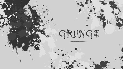 Abstract Black Ink Grunge in White Background