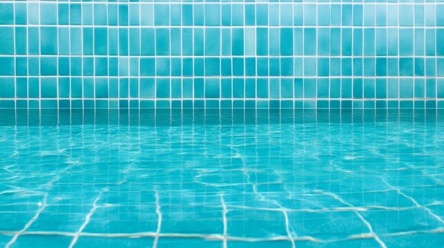 Sparkling blue oasis, a refreshing retreat with tiled pool and floor invigorating