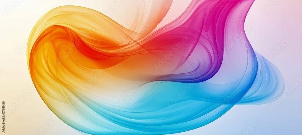 Poster fluid elegance vibrant abstract flowing design with colorful swirls and dynamic motion