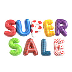 3d Render Balloon Text Super Sale