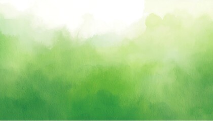 Fototapeta premium The green abstract watercolor texture background is patterned with a pastel watercolor brush