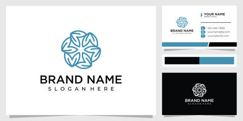 Abstract flower logo design inspiration