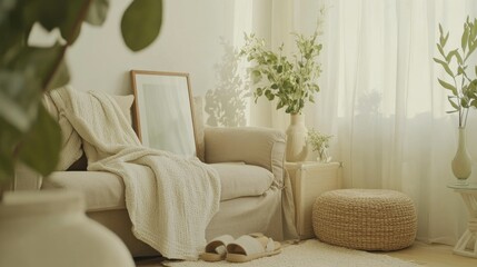 Fototapeta premium Bright and Cozy Living Room