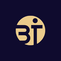 simple letter BT business company logo vector illustration template design