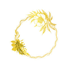 wreath of flowers frame