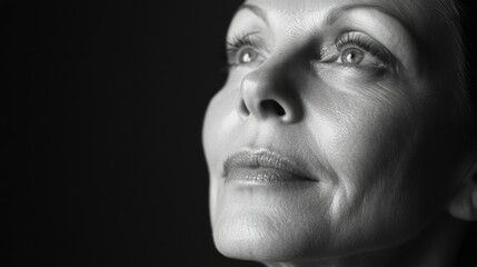 Fototapeta premium Introspective Woman's Profile