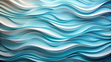 Obraz premium Abstract Curving Pattern of Interwoven Blue and White Waves