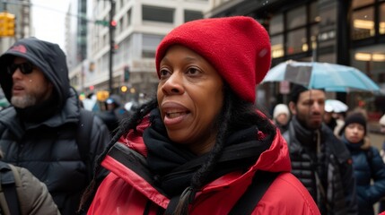 Fototapeta premium Stage a symbolic photoshoot with a diverse group of people's hands joined together over a backdrop
