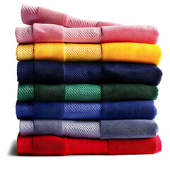 Stack of Colorful Towels, A Rainbow of Softness