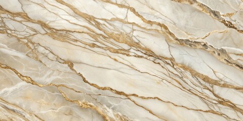 Fototapeta premium A seamless pattern of white and gold marble with intricate veins and swirls, reminiscent of a geological masterpiece.